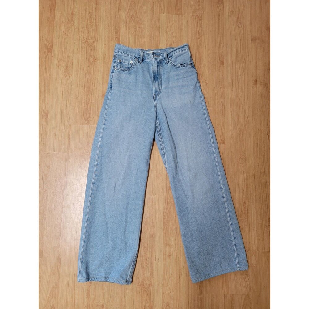 Levi's Premium High Loose Wide Leg Jeans Women's Size 26 High Rise Denim Small